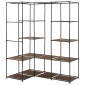 282450 vidaXL Corner Wardrobe Brown 130x87x169 cm