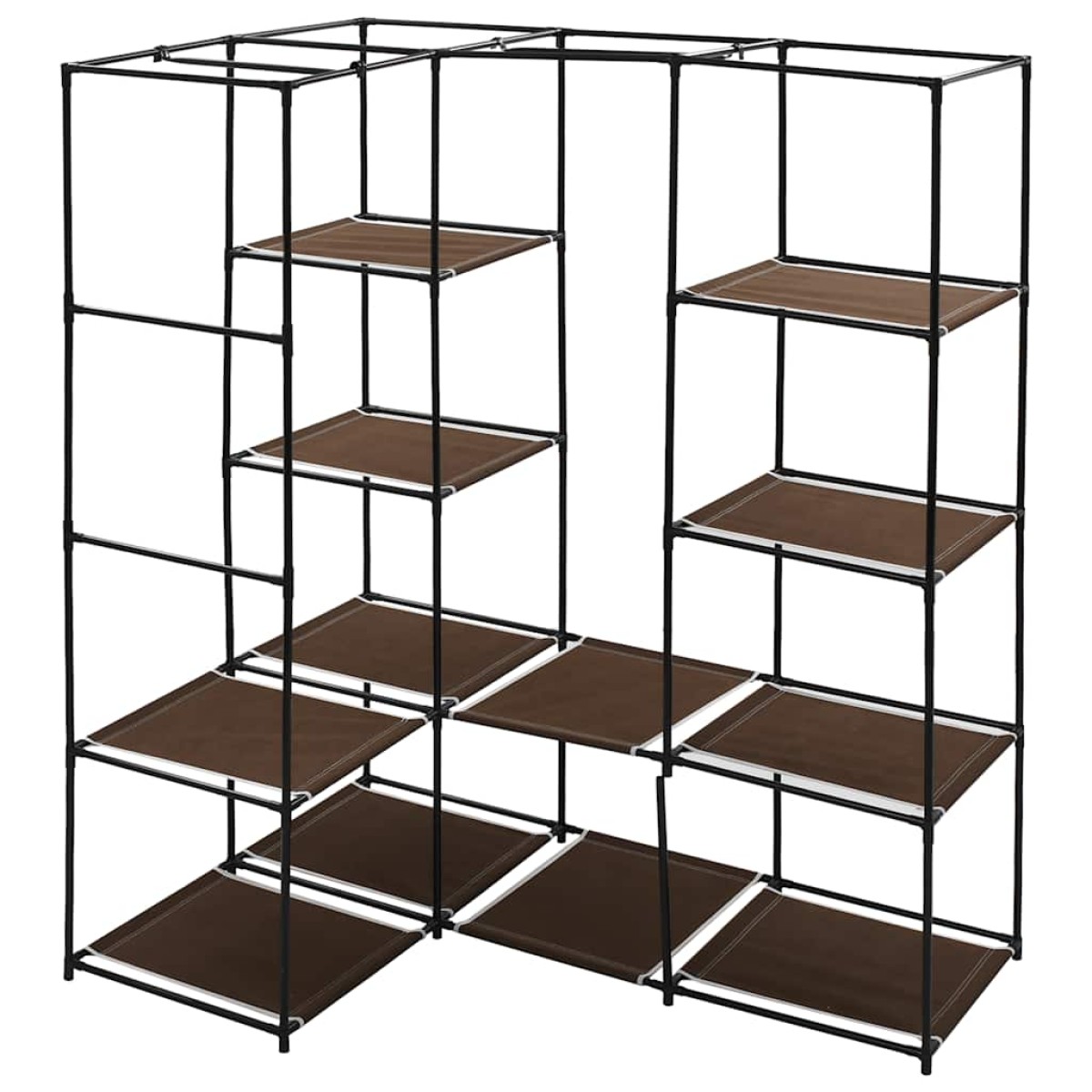 282450 vidaXL Corner Wardrobe Brown 130x87x169 cm