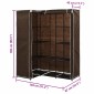 282450 vidaXL Corner Wardrobe Brown 130x87x169 cm
