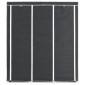 282453 vidaXL Wardrobe with Compartments and Rods Black 150x45x175 cm Fabric