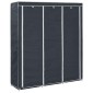 282453 vidaXL Wardrobe with Compartments and Rods Black 150x45x175 cm Fabric