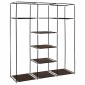 282454 vidaXL Wardrobe with Compartments and Rods Brown 150x45x175 cm Fabric