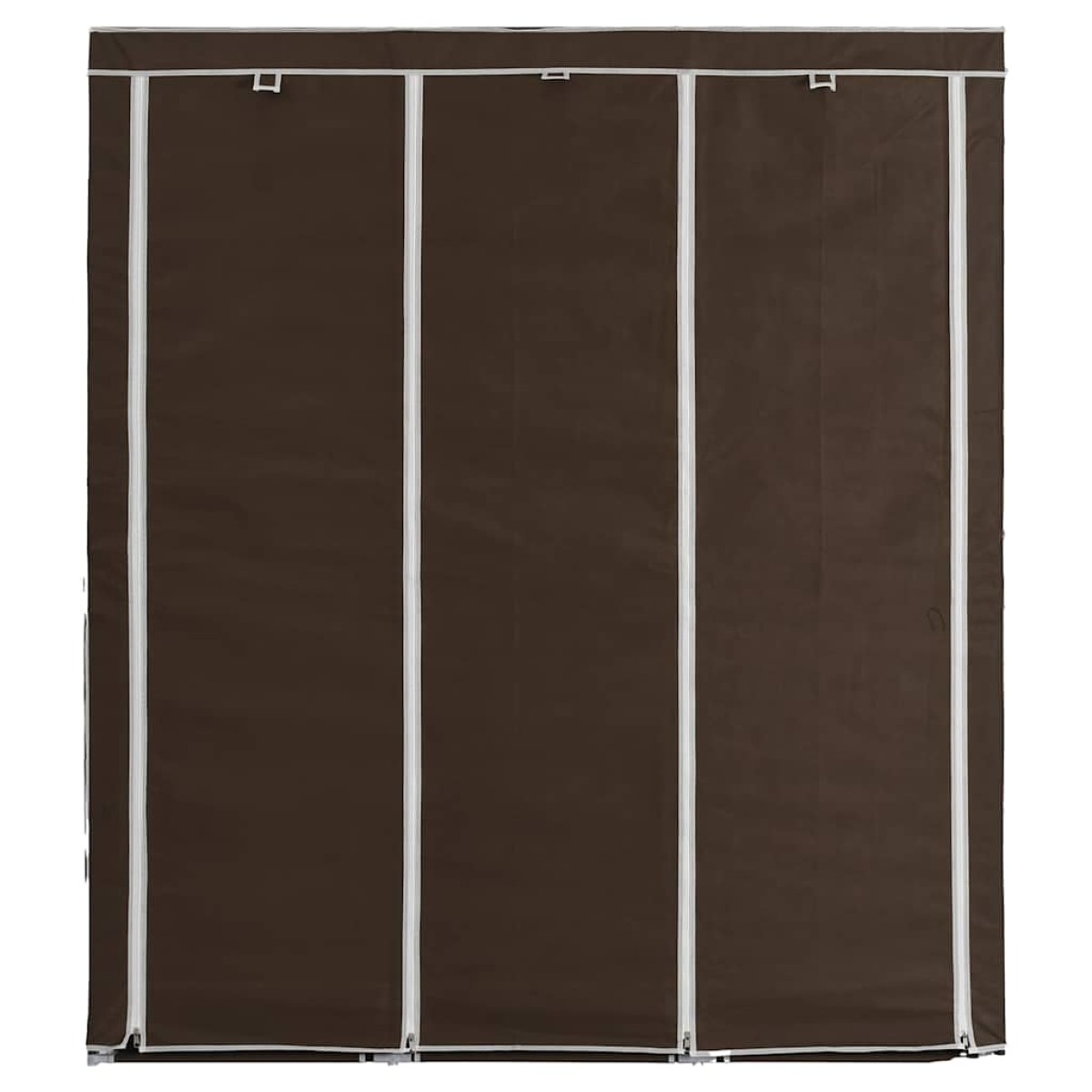 282454 vidaXL Wardrobe with Compartments and Rods Brown 150x45x175 cm Fabric