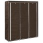 282454 vidaXL Wardrobe with Compartments and Rods Brown 150x45x175 cm Fabric