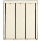 282455 vidaXL Wardrobe with Compartments and Rods Cream 150x45x175 cm Fabric
