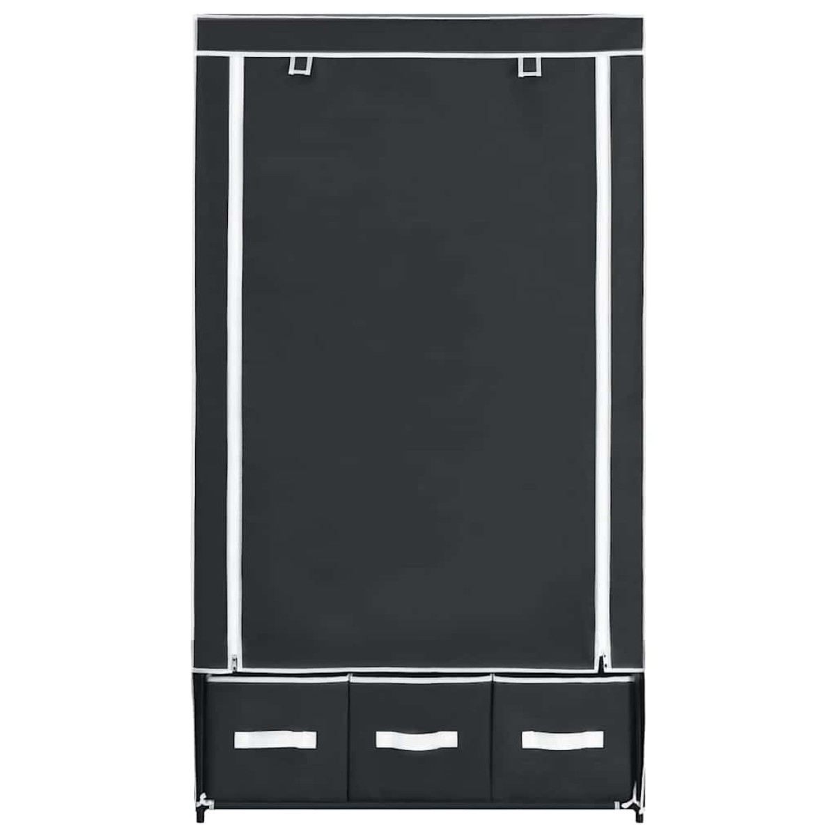 282457 vidaXL Wardrobe Black 87x49x159 cm Fabric