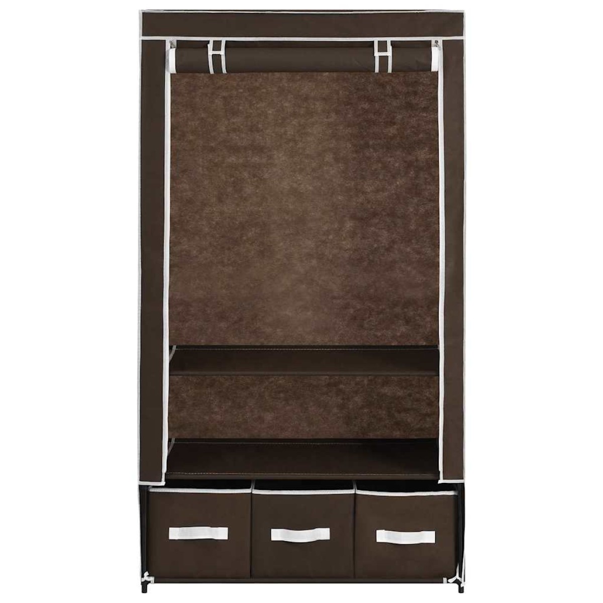 282458 vidaXL Wardrobe Brown 87x49x159 cm Fabric