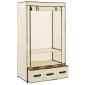282459 vidaXL Wardrobe Cream 87x49x159 cm Fabric