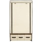 282459 vidaXL Wardrobe Cream 87x49x159 cm Fabric