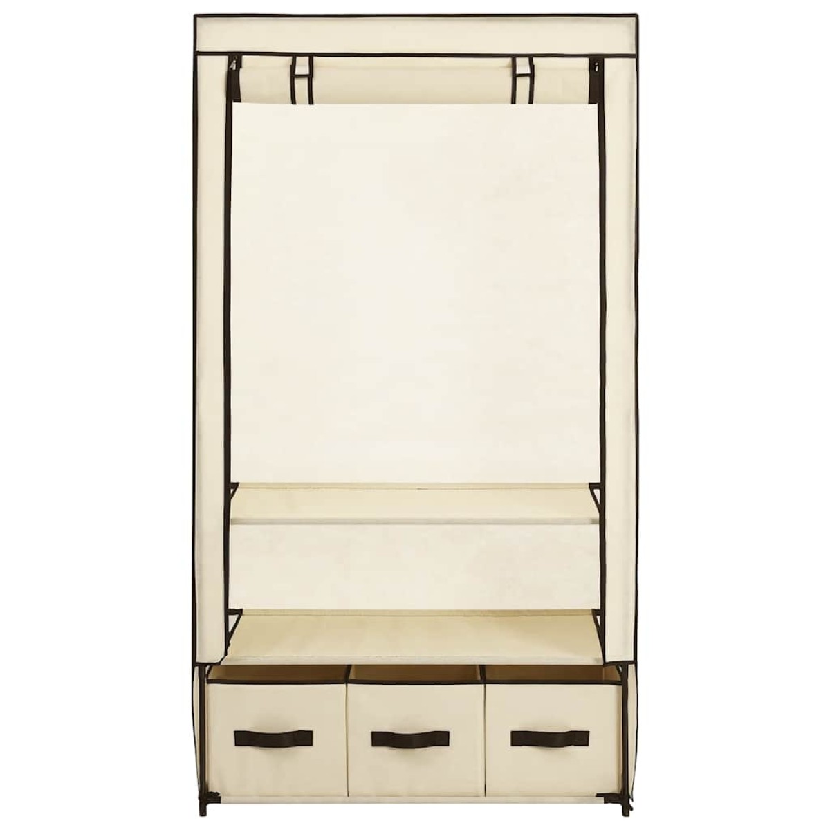 282459 vidaXL Wardrobe Cream 87x49x159 cm Fabric