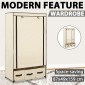 282459 vidaXL Wardrobe Cream 87x49x159 cm Fabric