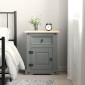 vidaXL Κομοδίνο Μεξικάνικο Στιλ Corona Γκρι 53 x 39 x 66εκ Ξύλο Πεύκου