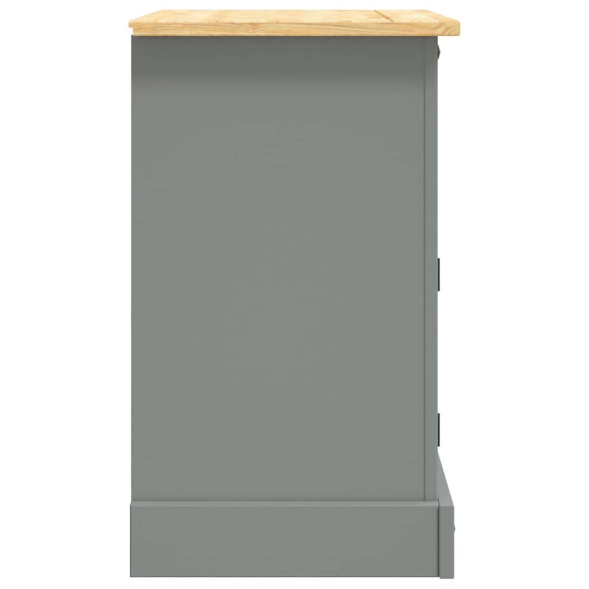 vidaXL Κομοδίνο Μεξικάνικο Στιλ Corona Γκρι 53 x 39 x 66εκ Ξύλο Πεύκου