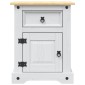 vidaXL Κομοδίνο Μεξικάνικο Στιλ Corona Λευκό 53x39x66 εκ. Ξύλο Πεύκου