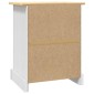 vidaXL Κομοδίνο Μεξικάνικο Στιλ Corona Λευκό 53x39x66 εκ. Ξύλο Πεύκου