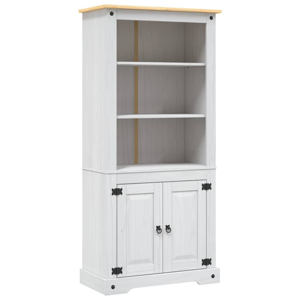 vidaXL Έπιπλο Τηλ. Μεξικ. Στιλ Corona Λευκό 80x40x170 εκ. Ξύλο Πεύκου