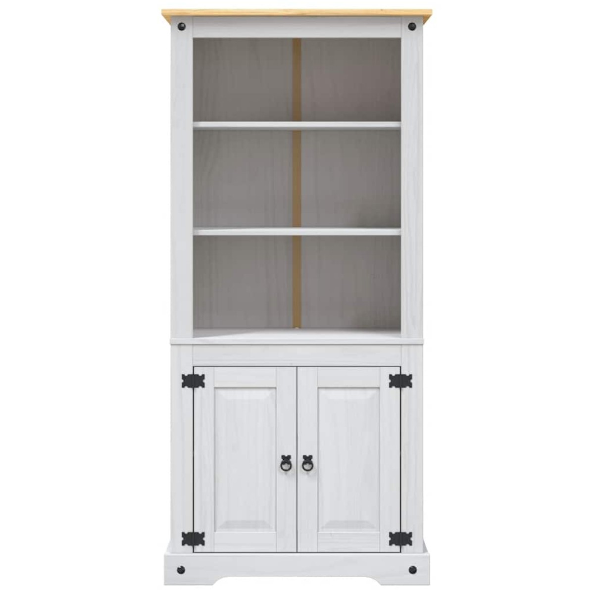 vidaXL Έπιπλο Τηλ. Μεξικ. Στιλ Corona Λευκό 80x40x170 εκ. Ξύλο Πεύκου