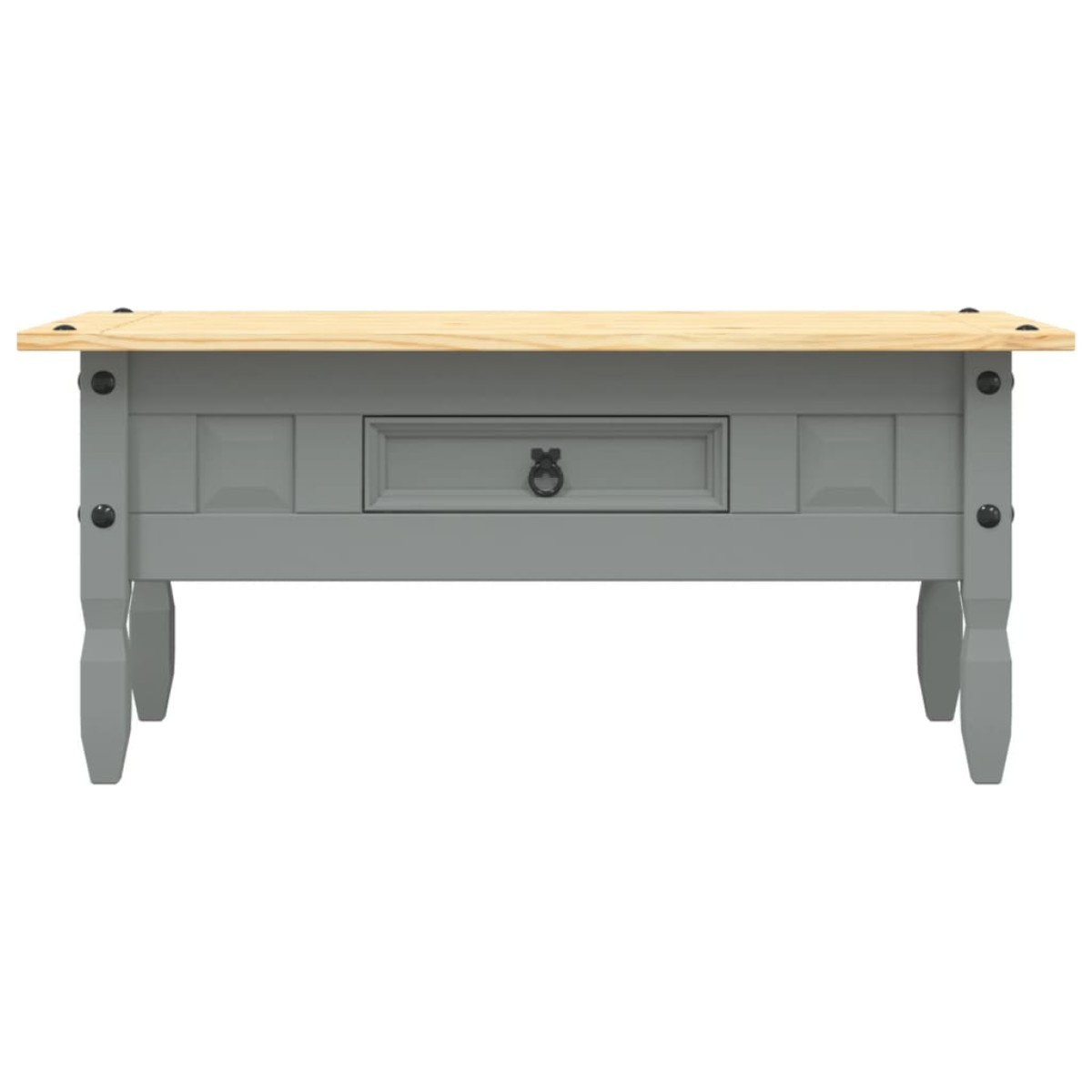 vidaXL Τραπέζι Σαλονιού Μεξικ. Στιλ Corona Γκρι 100x55x45 εκ. Πεύκο