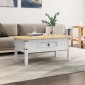 vidaXL Τραπέζι Σαλονιού Μεξικ. Στιλ Corona Λευκό 100x55x45 εκ. Πεύκο
