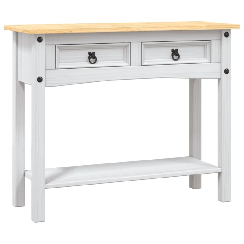 vidaXL Τραπέζι Κονσόλα Μεξικ. Corona Λευκό 90x34,5x73 εκ. Ξύλο Πεύκου