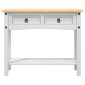 vidaXL Τραπέζι Κονσόλα Μεξικ. Corona Λευκό 90x34,5x73 εκ. Ξύλο Πεύκου