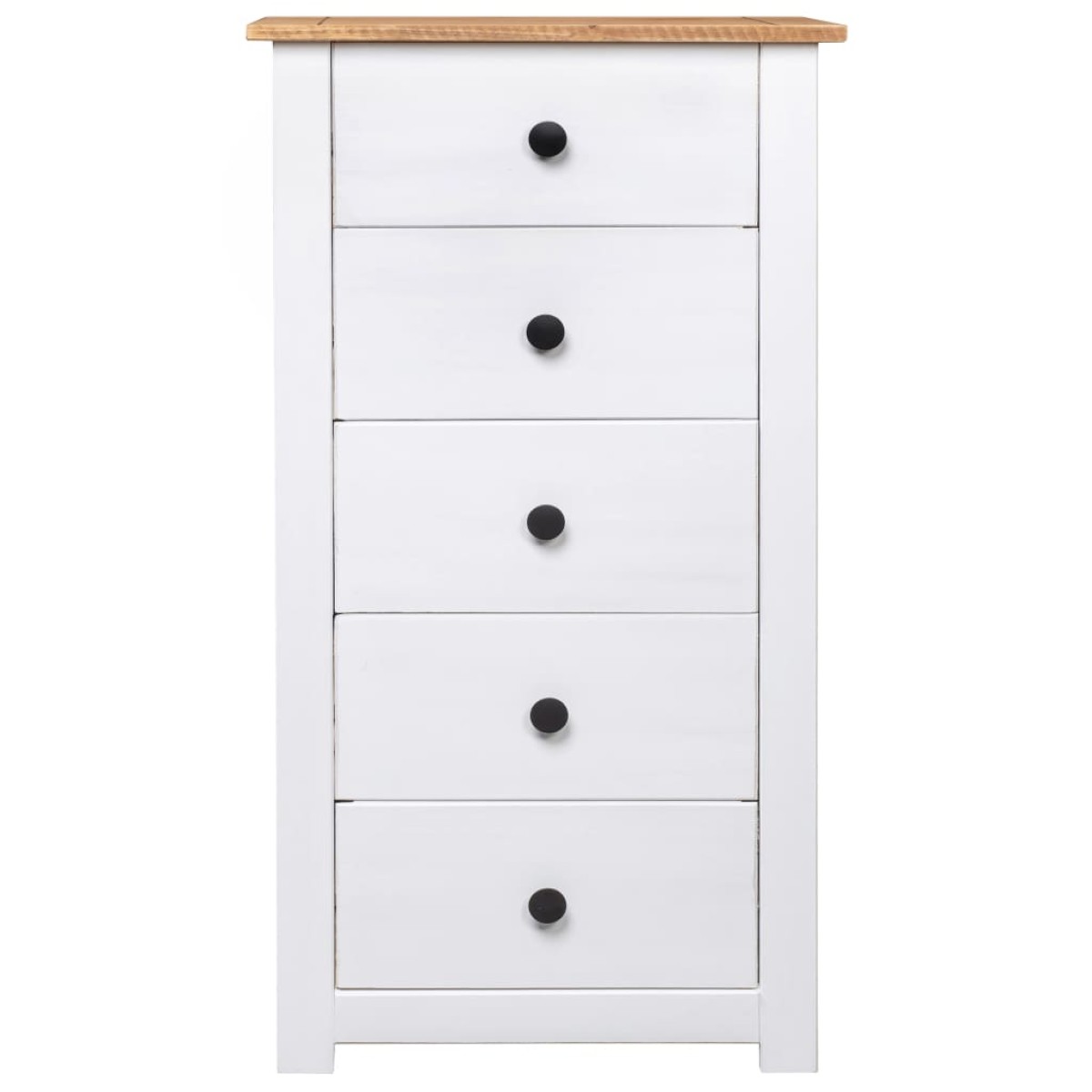 vidaXL Μπουφές Λευκός 46 x 40 x 89 εκ. από Ξύλο Πεύκου Σειρά Panama