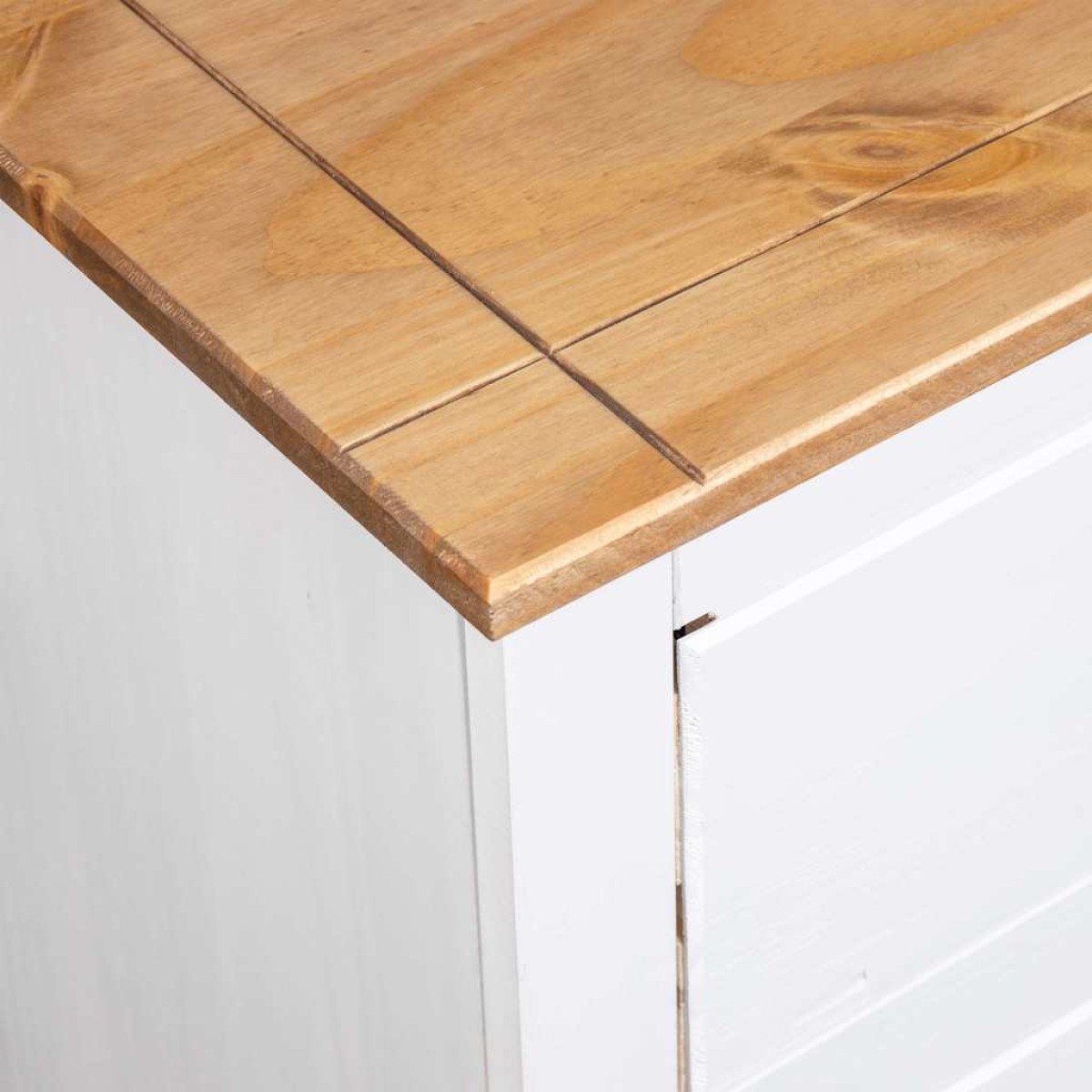 vidaXL Μπουφές Λευκός 80 x 40 x 83 εκ. από Ξύλο Πεύκου Σειρά Panama