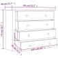 vidaXL Συρταριέρα Λευκή 80 x 40 x 73 εκ. από Ξύλο Πεύκου Σειρά Panama