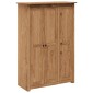 vidaXL Ντουλάπα Τρίφυλλη 118 x 50 x 171,5 εκ. Ξύλο Πεύκου Σειρά Panama