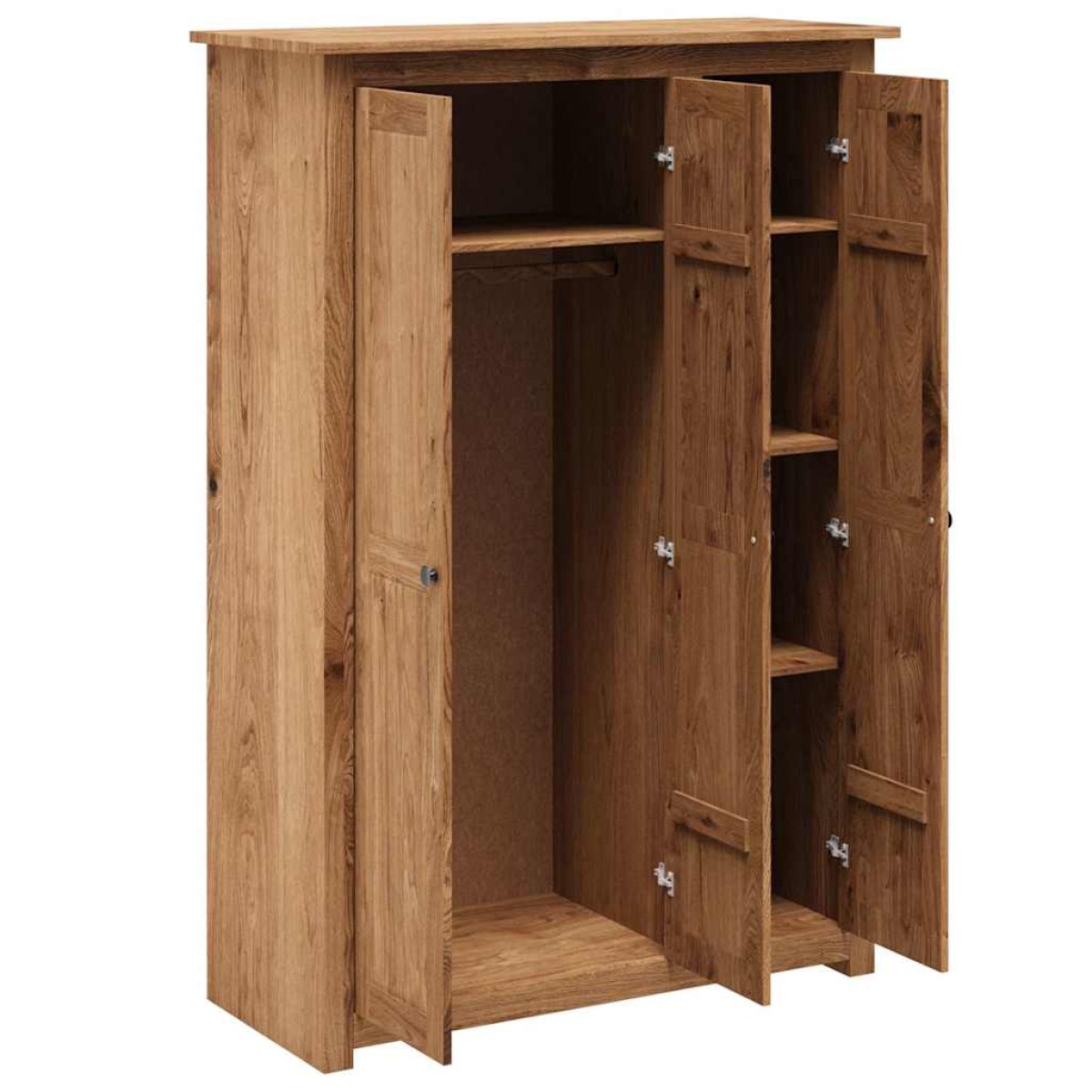 vidaXL Ντουλάπα Τρίφυλλη 118 x 50 x 171,5 εκ. Ξύλο Πεύκου Σειρά Panama