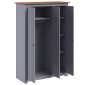 vidaXL Ντουλάπα Τρίφυλλη Γκρι 118x50x171,5 εκ Ξύλο Πεύκου Σειρά Panama