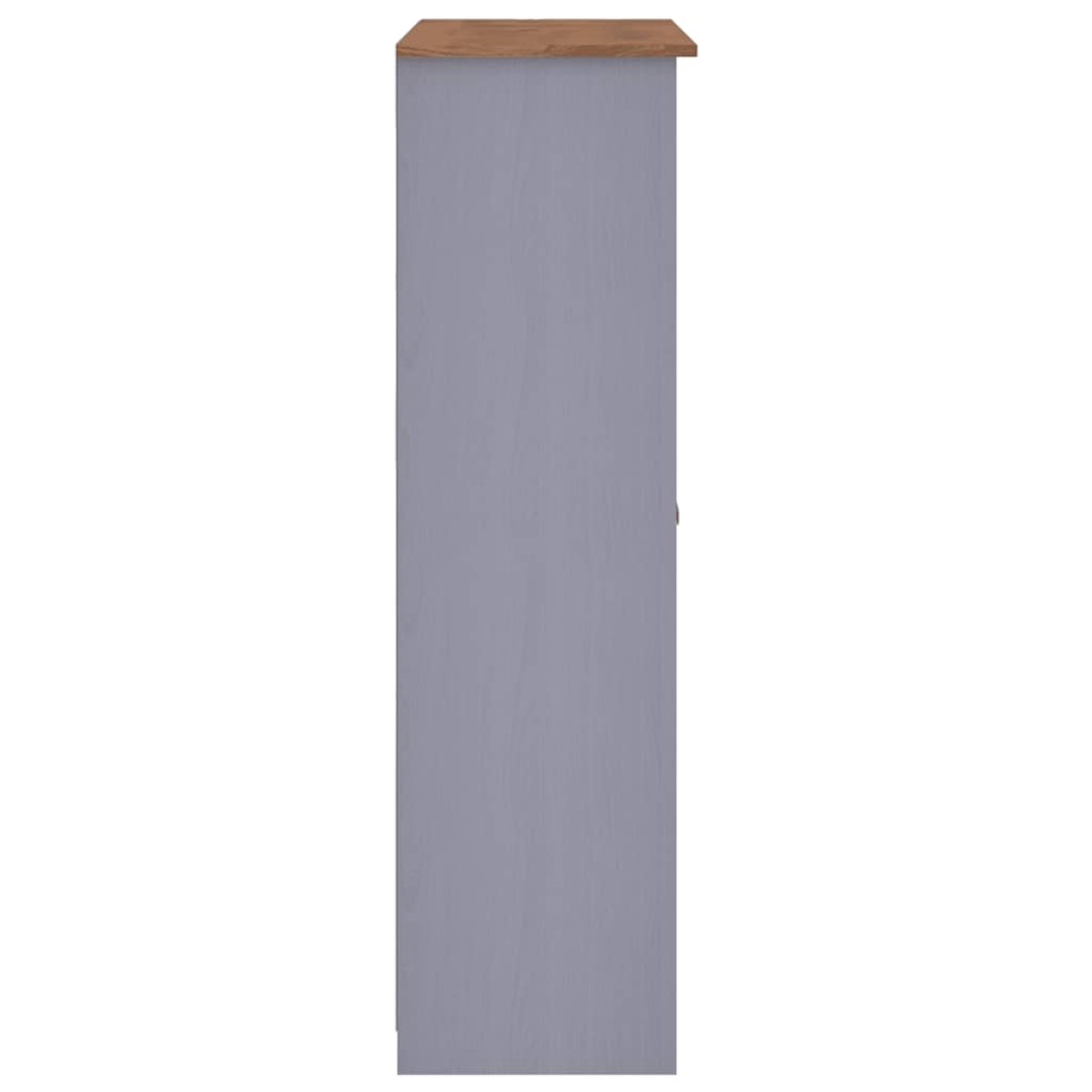 vidaXL Ντουλάπα Τρίφυλλη Γκρι 118x50x171,5 εκ Ξύλο Πεύκου Σειρά Panama
