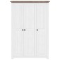 vidaXL Ντουλάπα Τρίφυλλη Λευκή 118x50x171,5εκ Ξύλο Πεύκου Σειρά Panama