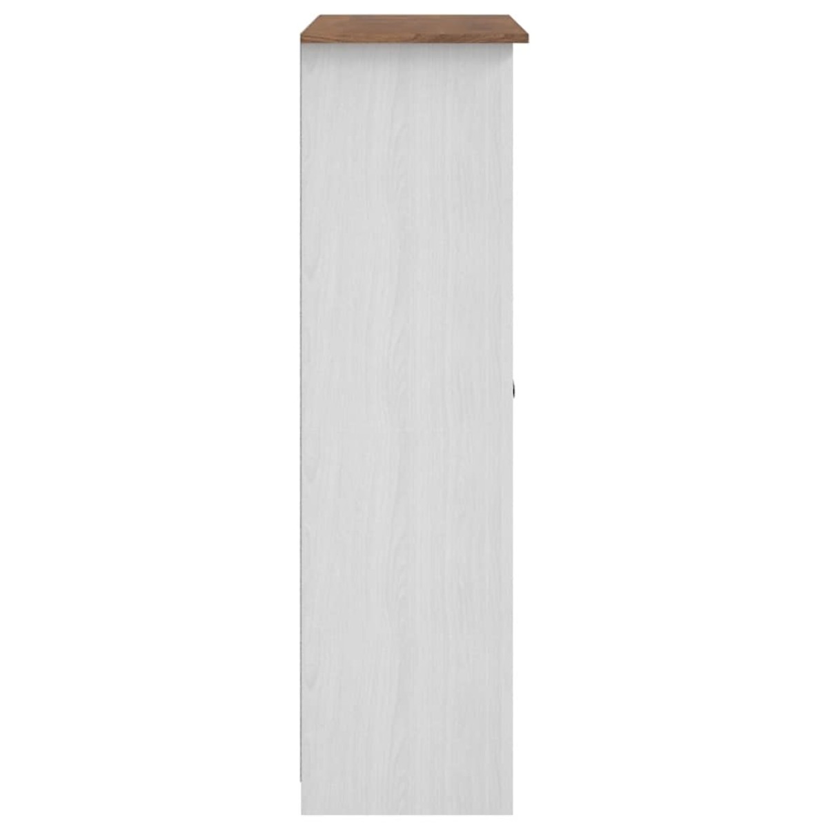 vidaXL Ντουλάπα Τρίφυλλη Λευκή 118x50x171,5εκ Ξύλο Πεύκου Σειρά Panama