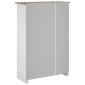 vidaXL Ντουλάπα Τρίφυλλη Λευκή 118x50x171,5εκ Ξύλο Πεύκου Σειρά Panama
