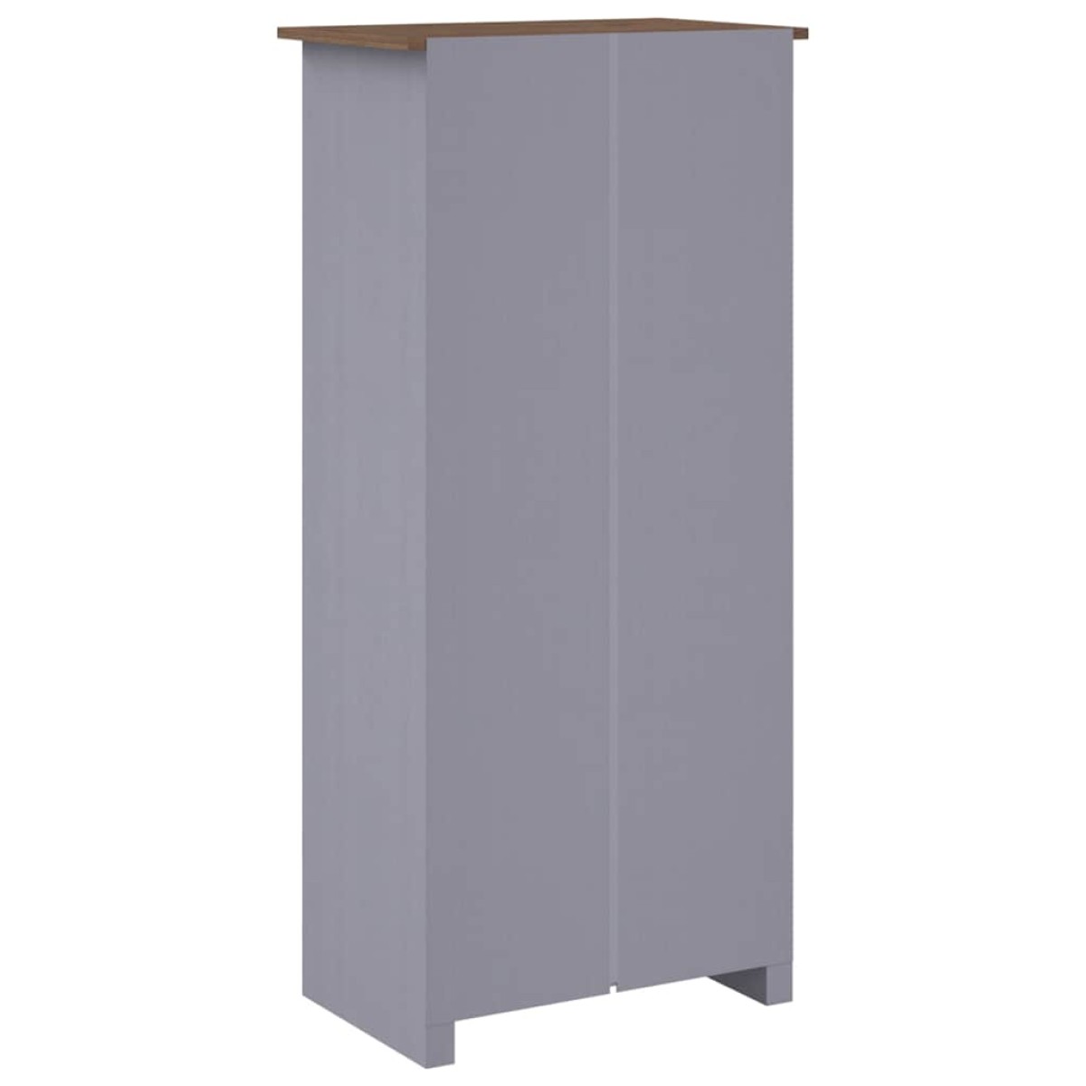 vidaXL Ντουλάπα Γκρι 80 x 50 x 171,5 εκ. από Μασίφ Ξύλο Πεύκου Panama
