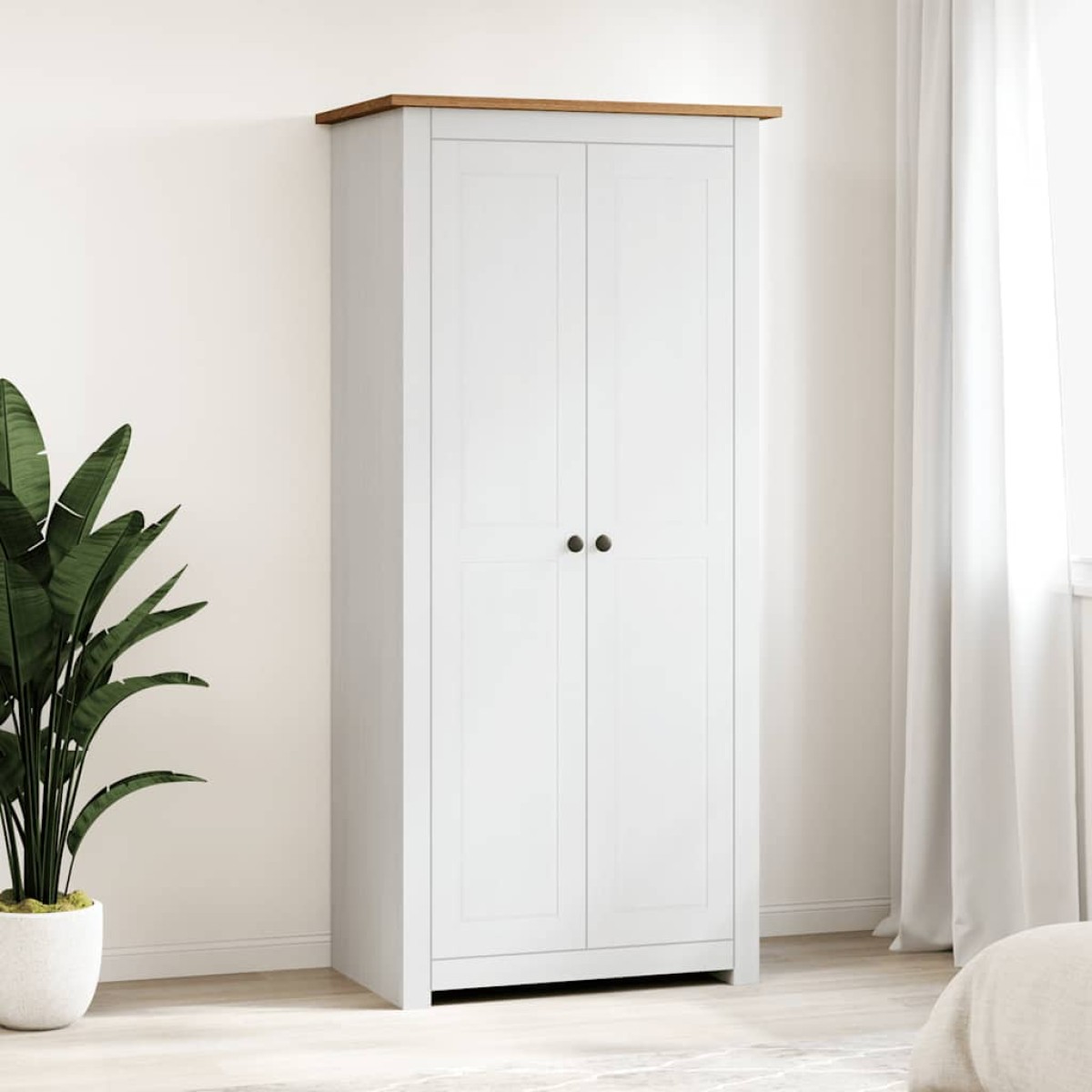 vidaXL Ντουλάπα 80 x 50 x 171,5 εκ. από Μασίφ Ξύλο Πεύκου Σειρά Panama