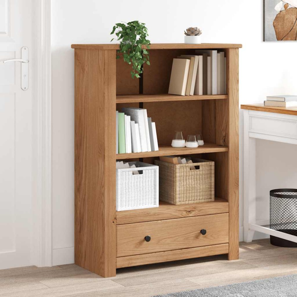 vidaXL Βιβλιοθήκη 80 x 35 x 110 εκ. Μασίφ Ξύλο Πεύκου Σειρά Panama