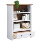 vidaXL Βιβλιοθήκη Λευκή 80x35x110 εκ. Μασίφ Ξύλο Πεύκου Σειρά Panama