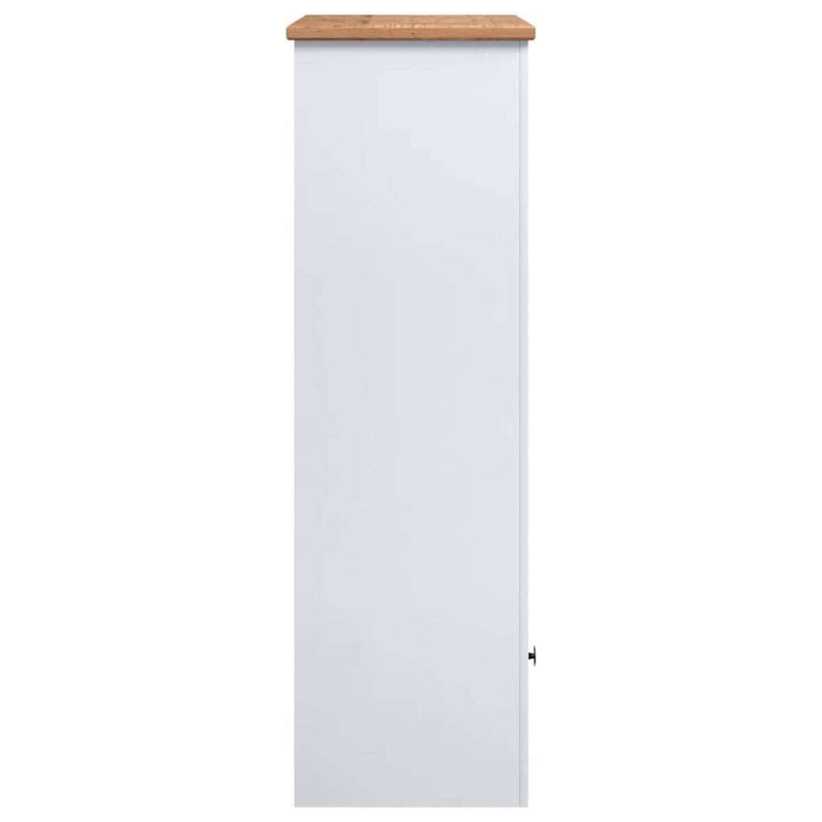 vidaXL Βιβλιοθήκη Λευκή 80x35x110 εκ. Μασίφ Ξύλο Πεύκου Σειρά Panama