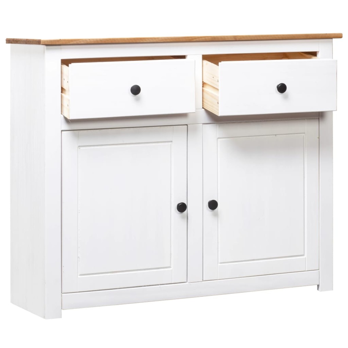 vidaXL Μπουφές Λευκός 93 x 40 x 80 εκ. από Ξύλο Πεύκου Σειρά Panama