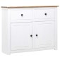 vidaXL Μπουφές Λευκός 93 x 40 x 80 εκ. από Ξύλο Πεύκου Σειρά Panama