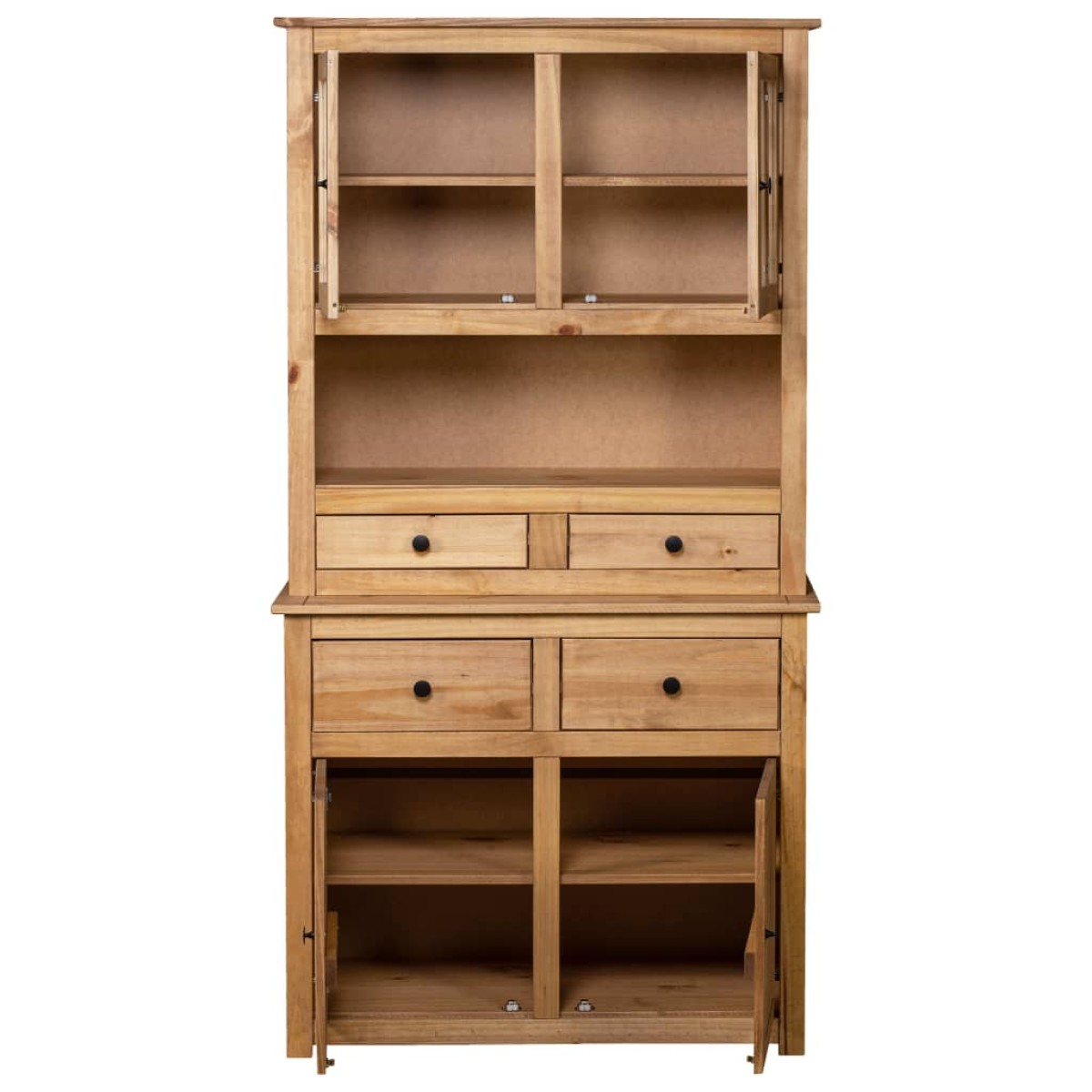 vidaXL Μπουφές 93 x 40,5 x 180 εκ. από Μασίφ Ξύλο Πεύκου Σειρά Panama