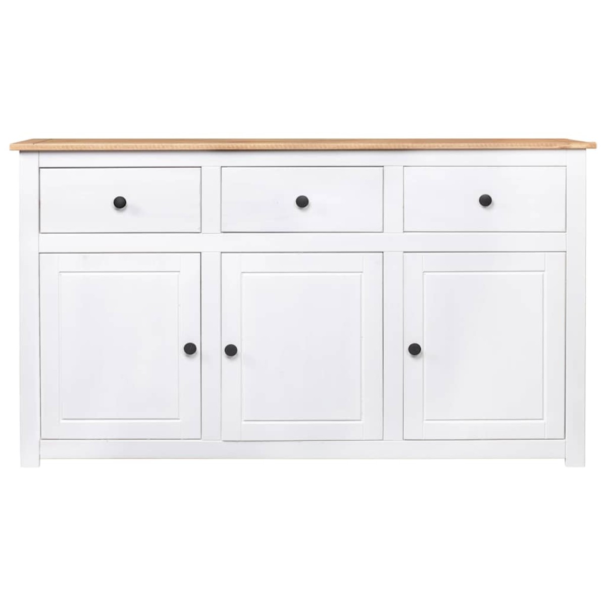 vidaXL Μπουφές Λευκός 135 x 40 x 80 εκ. από Ξύλο Πεύκου Σειρά Panama