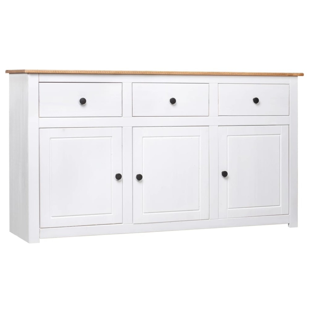 vidaXL Μπουφές Λευκός 135 x 40 x 80 εκ. από Ξύλο Πεύκου Σειρά Panama