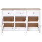 vidaXL Μπουφές Λευκός 135 x 40 x 80 εκ. από Ξύλο Πεύκου Σειρά Panama