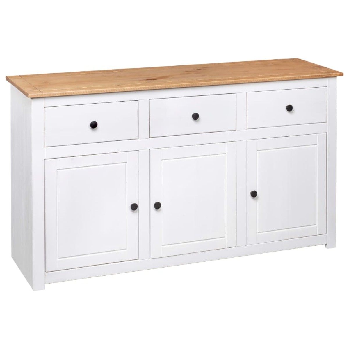 vidaXL Μπουφές Λευκός 135 x 40 x 80 εκ. από Ξύλο Πεύκου Σειρά Panama