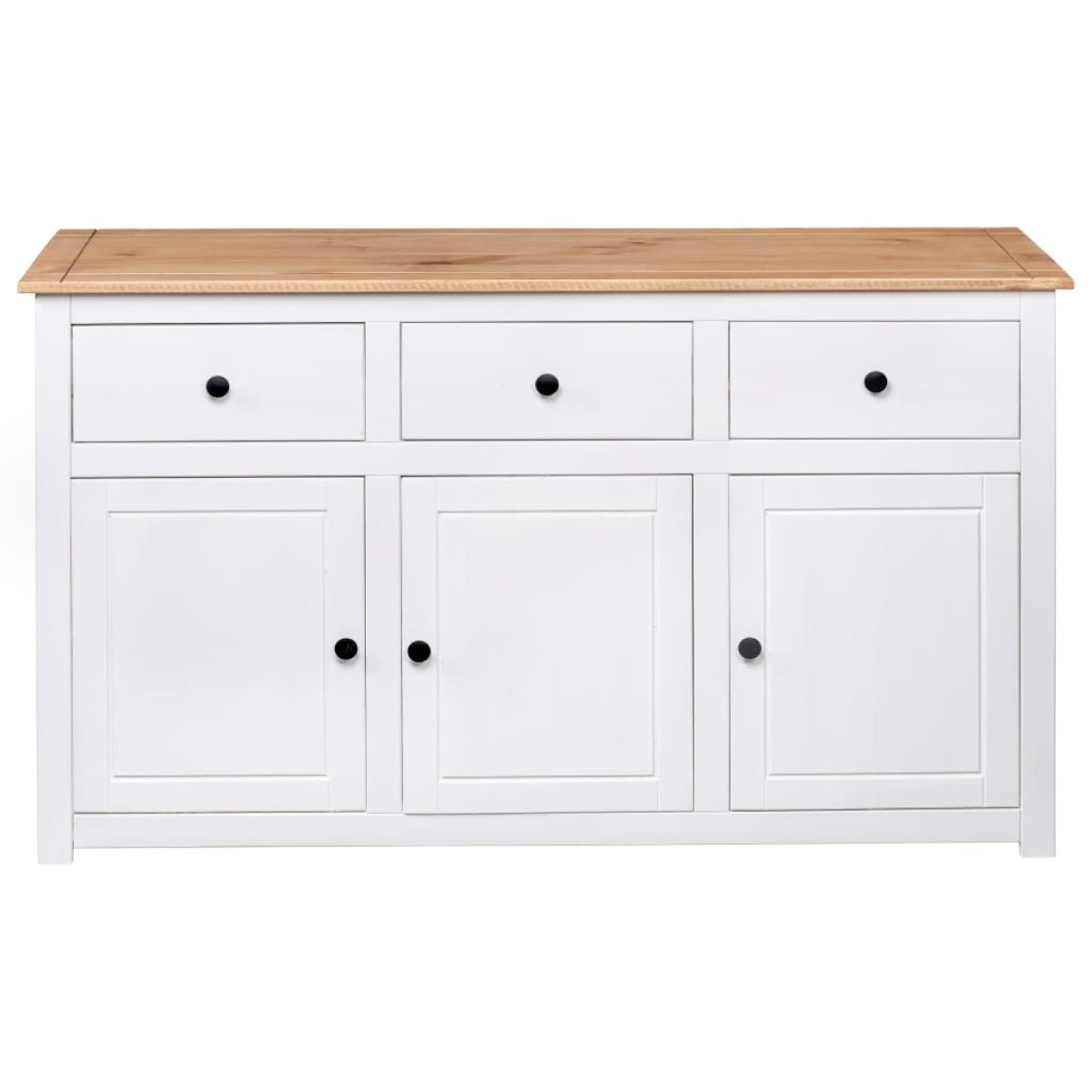 vidaXL Μπουφές Λευκός 135 x 40 x 80 εκ. από Ξύλο Πεύκου Σειρά Panama