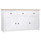 vidaXL Μπουφές Λευκός 135 x 40 x 80 εκ. από Ξύλο Πεύκου Σειρά Panama