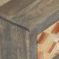 vidaXL Κομοδίνο Γκρι 40 x 30 x 50 εκ. από Μασίφ Ξύλο Μάνγκο